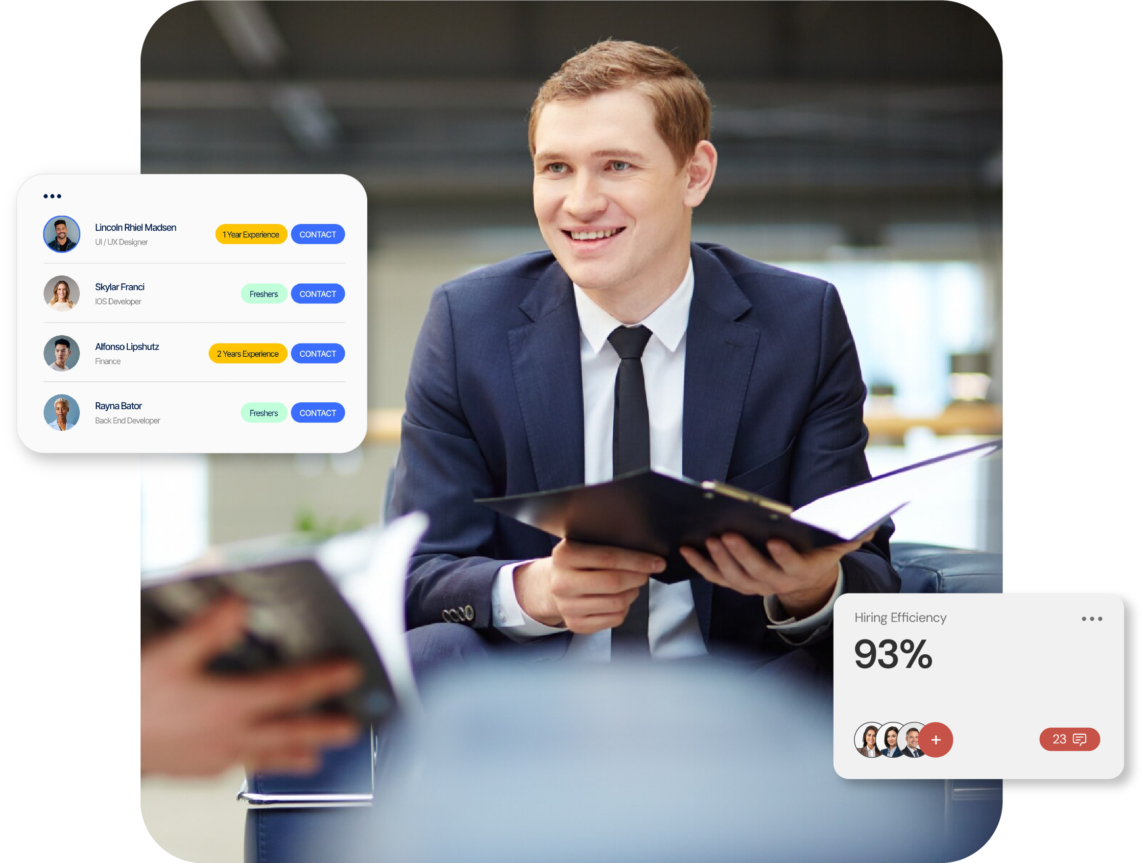 Urgent Staffing Solutions Header image showing a professional similing male in a workspace at Halsen@2x
